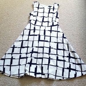 The Limited Navy/white patterned dress